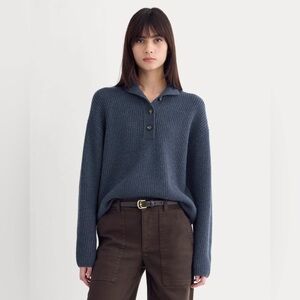 NWT Everlane Cocoon Henley in Wool Cashmere